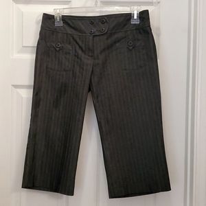 EUC Joe Benbassett Pin Striped Junior 5 Capri Dress Slacks with Front Pockets